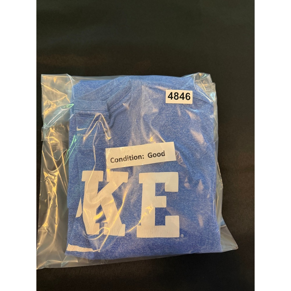 Nike Duke Blue Devils Long Sleeve T-Shirt Mens XL Blue Heathered Athletic Cut - Picture 9 of 9